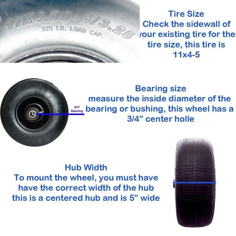 2 PACK FRONT SOLID PUNCTURE PROOF TIRE ASSEMBLY REPLACES STANDER 72460026 gallery