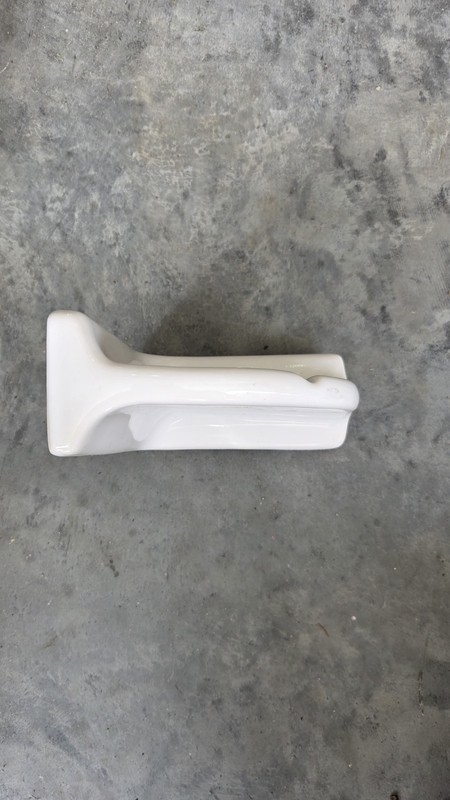 Ceramic Glossy White 5.5" Reversible Corner Shower Shelf gallery