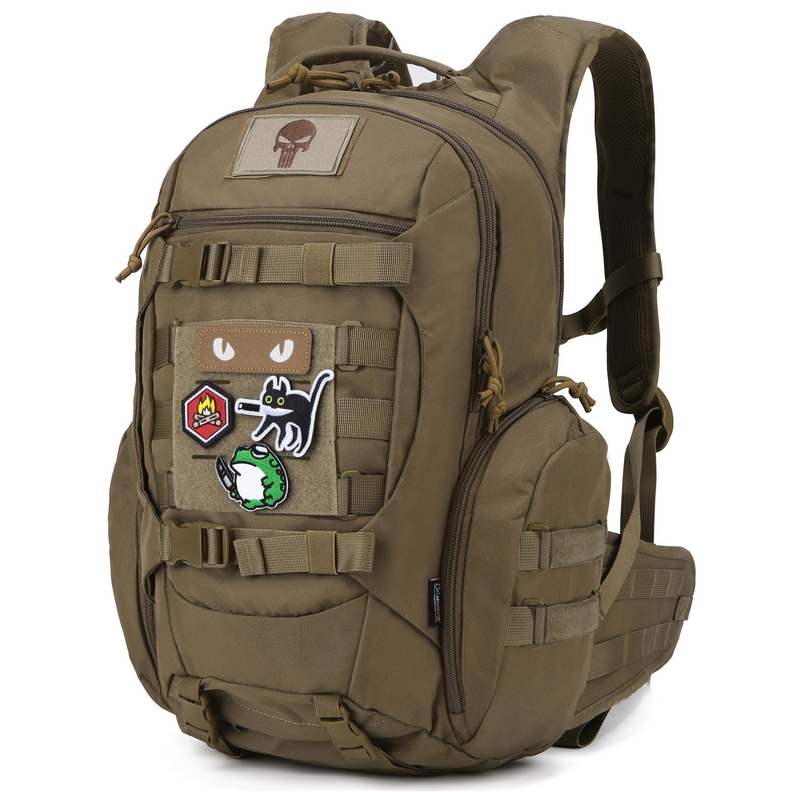 28L Tactical Backpack for Men with Loop and Hook Patch, Molle EDC Motorcycle …