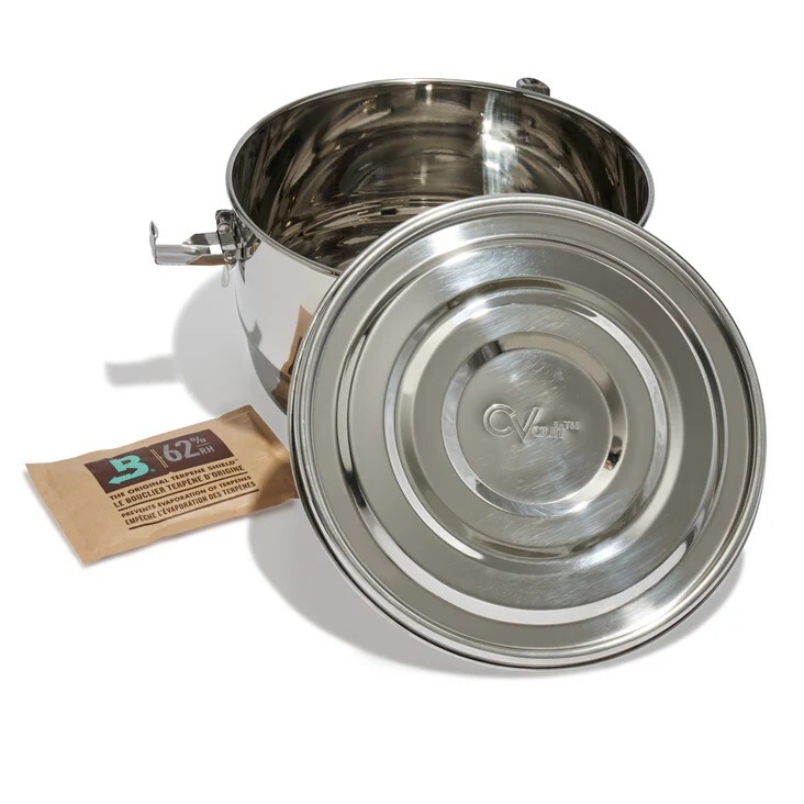 CVault 4 Liter (1/2 pound) Humidity Control Airtight Metal Container + Humidipak gallery