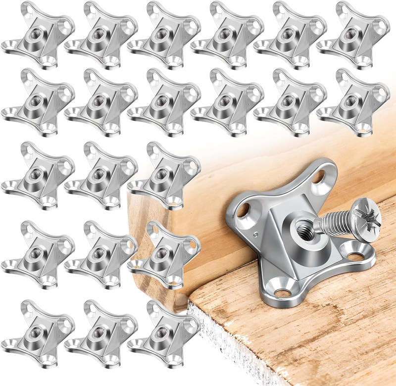 24 Pcs L Bracket Detachable Corner Brace, Removable Heavy Duty Butterfly Corner gallery