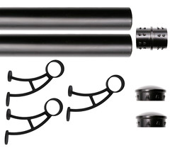 Solid Bar Mount Foot Rail Kit, 2″ OD Stainless Steel Tubing w/Internal Connector
