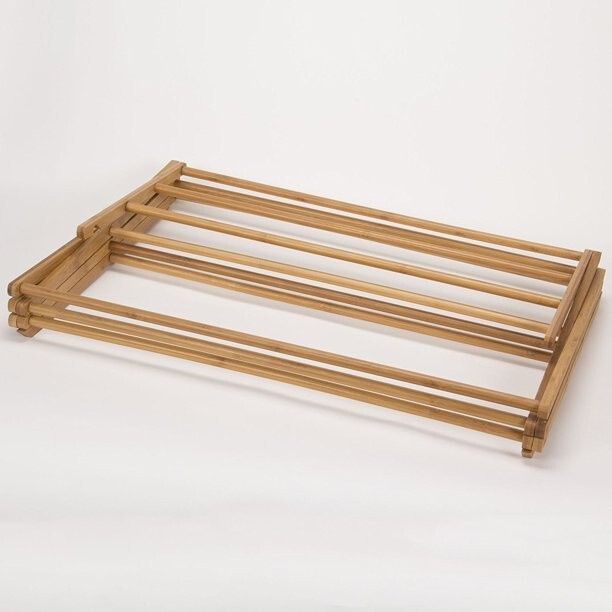Heavy Duty Wooden Clothes Drying Rack - Bamboo gallery
