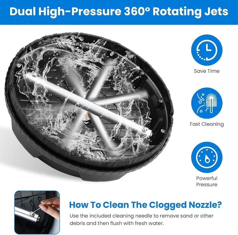 15" Pressure Washer Surface Cleaner, 4000PSI Power Washer 2025 NEW For Sale gallery