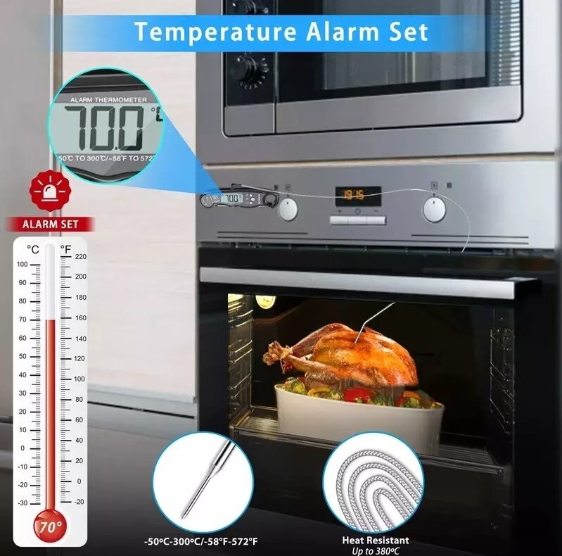 Instant Read Digital Meat Thermometer Fast for Kitchen Food Cooking BBQ Grilling gallery