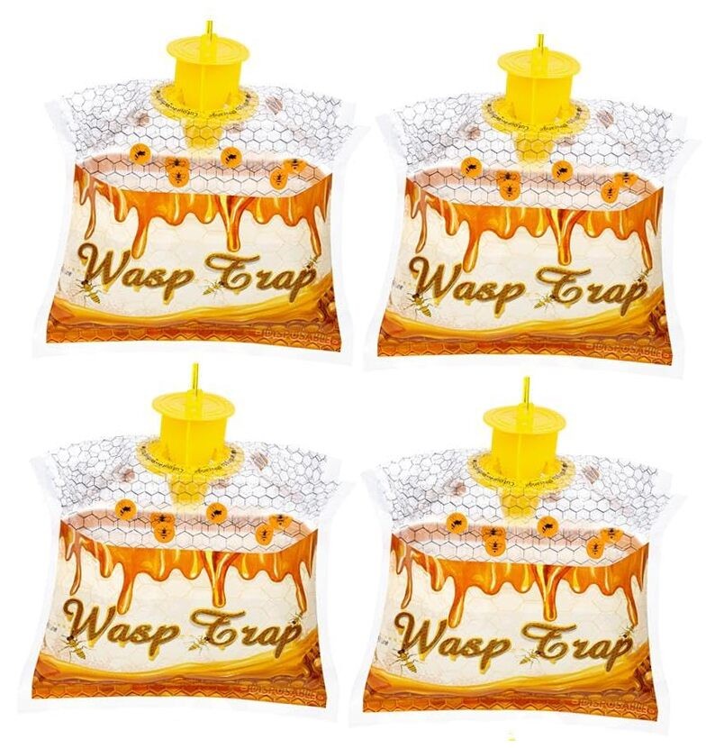 Disposable Wasp Traps Outdoor Hanging Carpenter Bee Traps for Outside 4 Pack gallery