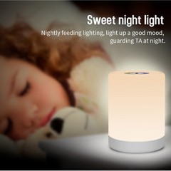Color Changing Night Light Table Bedside Lamp for Baby Pet AA Battery Operated