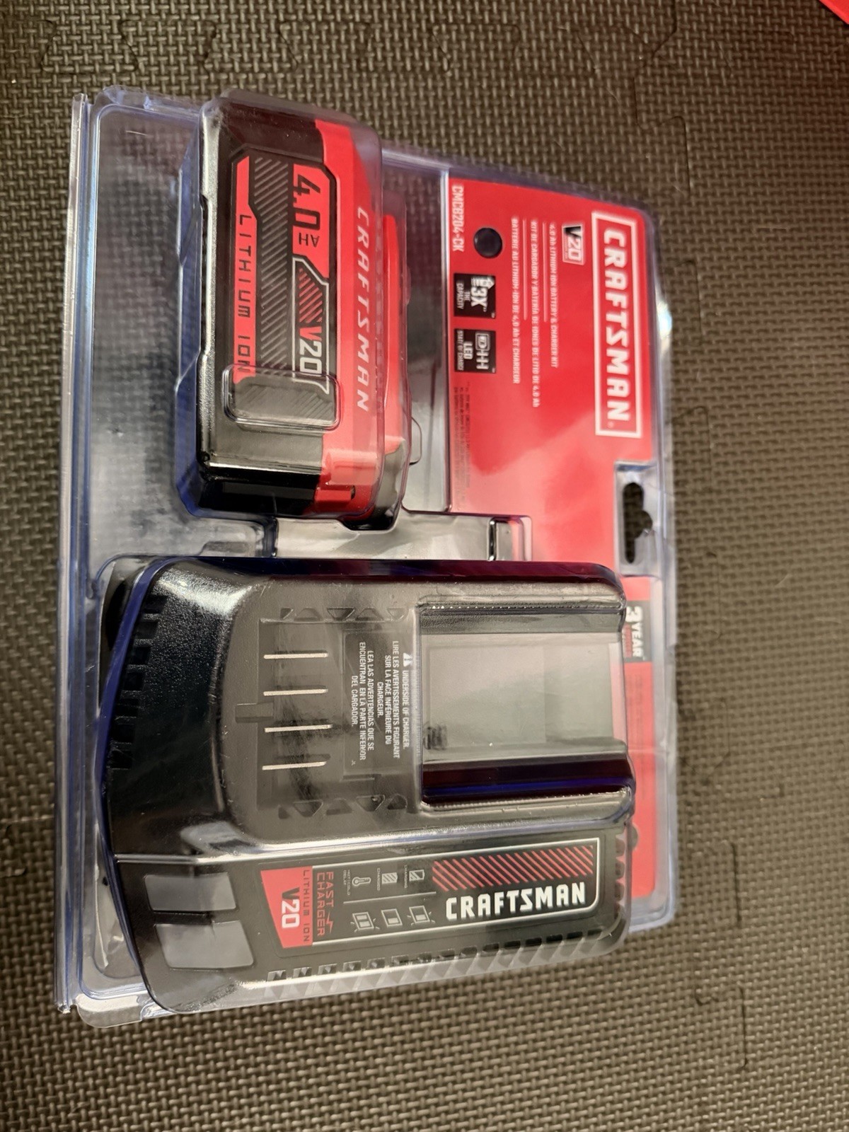 CRAFTSMAN V20 20V Li-Ion 4Ah Battery & Charger Combo, 1 Battery Included gallery