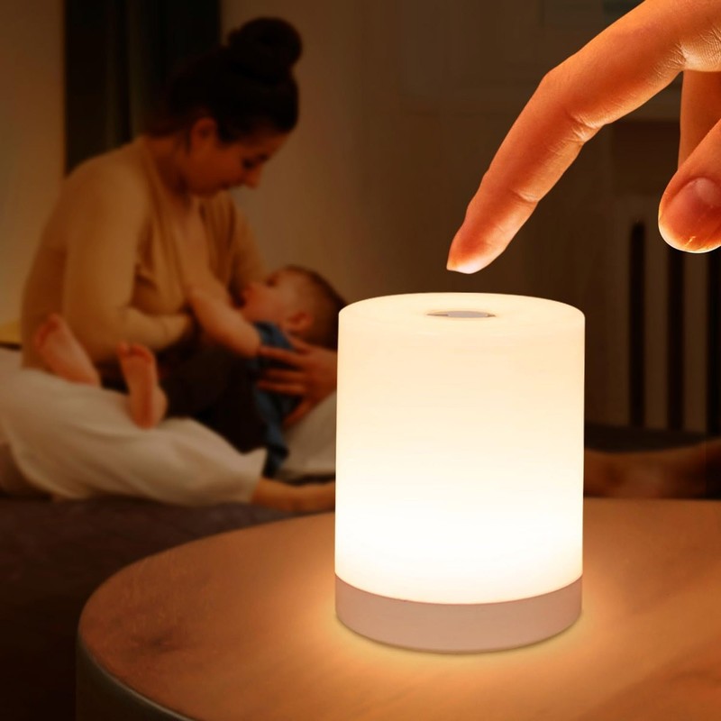 Color Changing Night Light Table Bedside Lamp for Baby Pet AA Battery Operated gallery