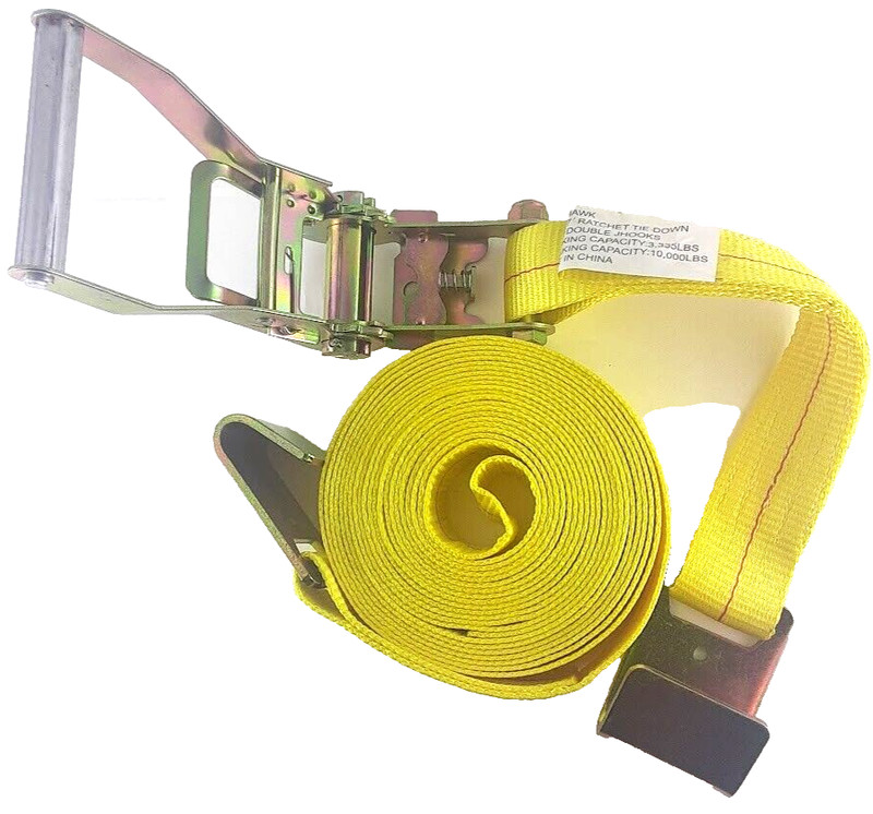 2"X27' RATCHET TIE DOWN/FLAT HOOK Heavy-Du 10,000 LBS Weather-Res. webbing strap gallery