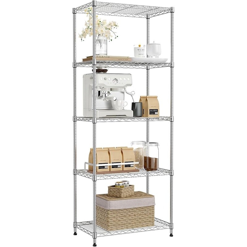5 Tier Heavy Duty Wire Rack Adjustable Shelves Storage Organizer 1250 lbs New gallery