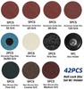 42PCS 2 in Roll Lock Sanding Disc Set 1/4 Holder Die Grinder Quick Change Discs gallery
