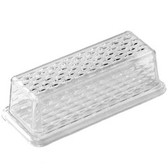 Chef Craft Select Plastic Butter Dish, 7 Inches In 7 inches in length, Clear