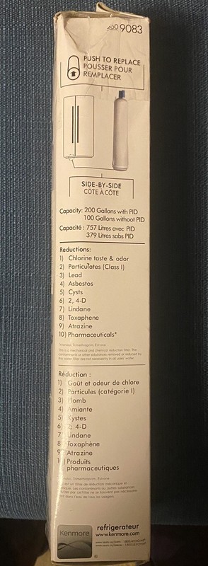 Kenmore 46-9083 Replacement Refrigerator Water Filter Box Opened. Filter Sealed. gallery