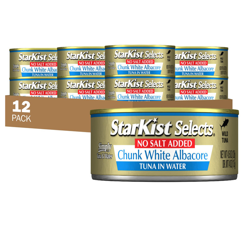 Starkist Selects No Salt Added Chunk White Albacore Tuna In Water 4.5 Oz 12 gallery