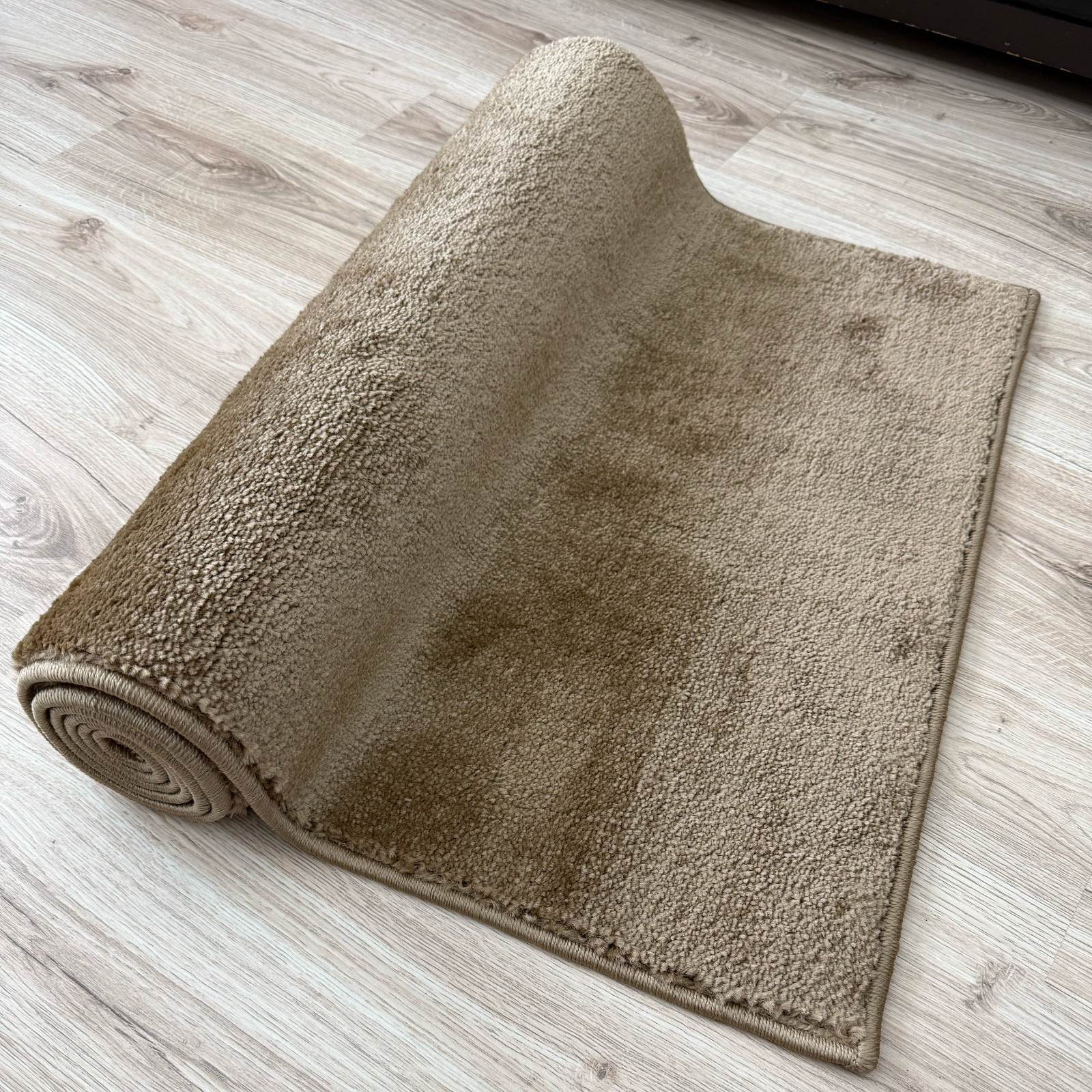 Custom Size Volley Brown Design Washable Non Slip Runner Rug 26"/30" Width gallery