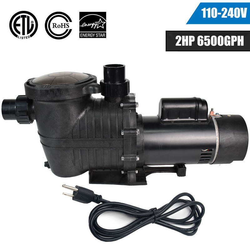 2HP 6500GPH Inground Swimming Pool Pump Motor 78' Max Hayward Replace 115-230V gallery