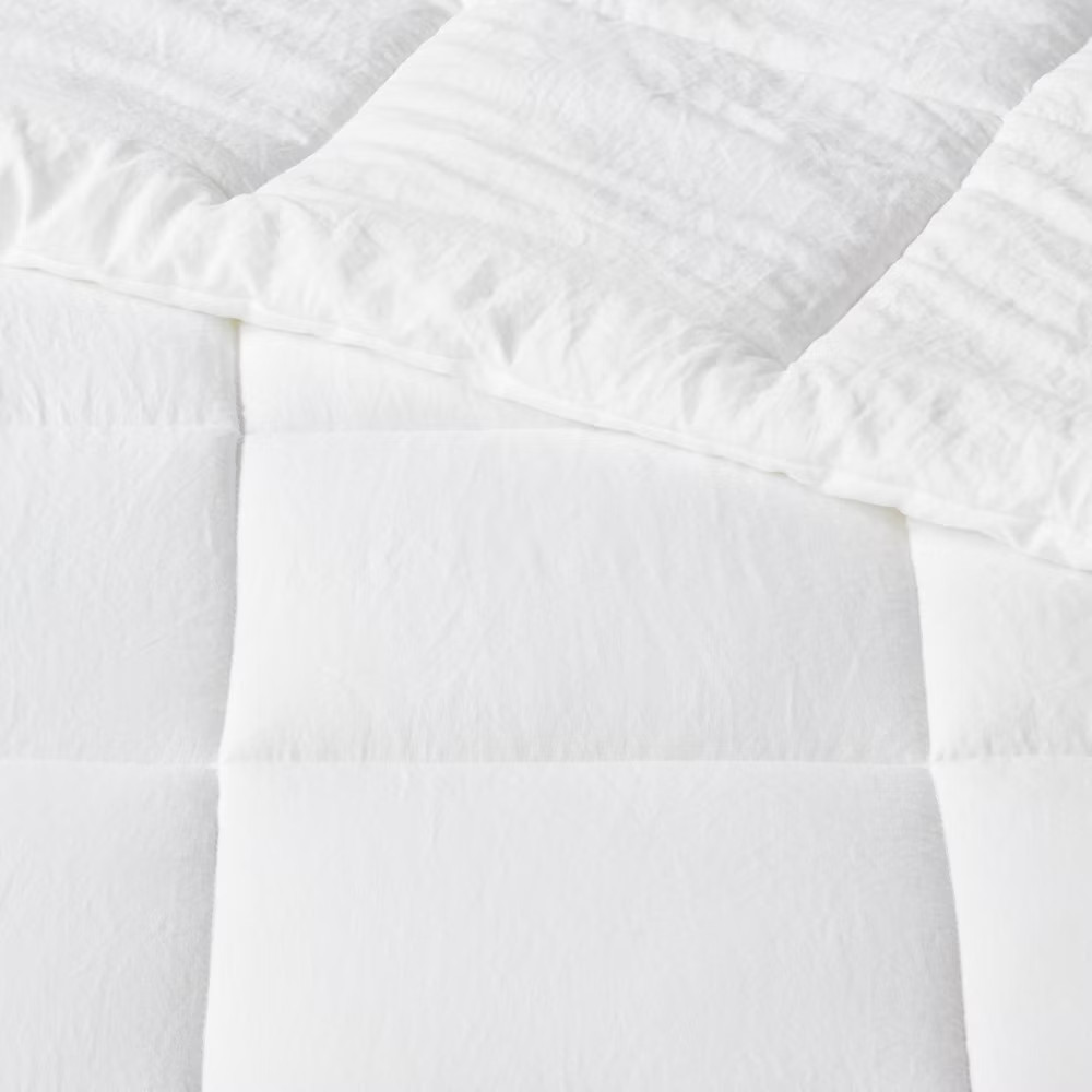 King Down Alternative Washed Microfiber Reversible Comforter White - Room gallery