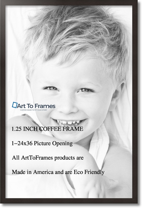 ArtToFrames 1.25" Custom Poster Frame Brown Coffee 3913 Large gallery