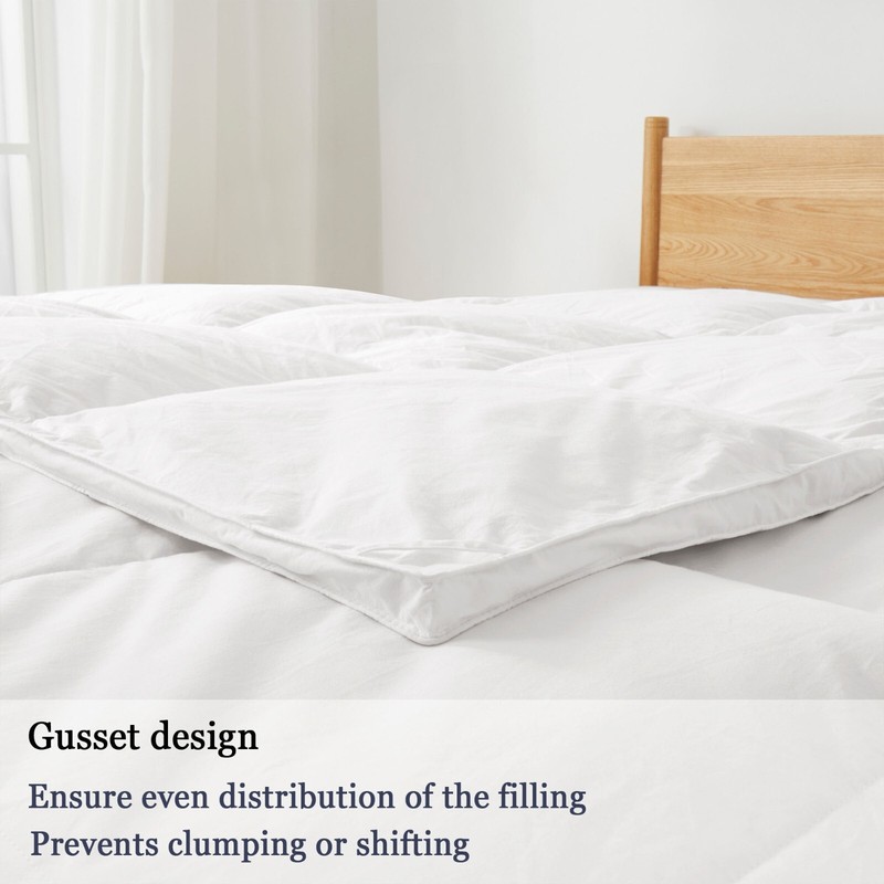Winter Warm Down Feather Blend Comforter Gusseted Edge, King and Queen Sized gallery