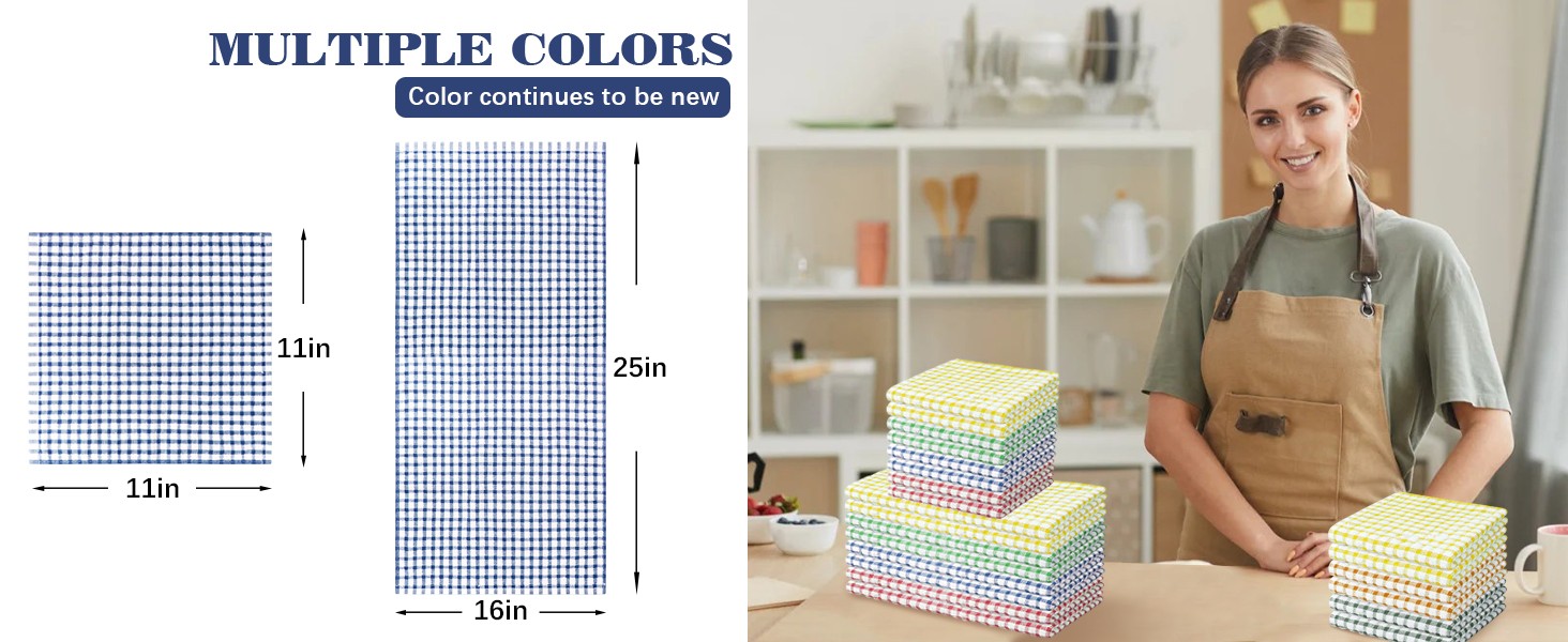 Kitchen Towels, Dish Towels for Kitchen, 100% Cotton Dish Cloths for Washing gallery