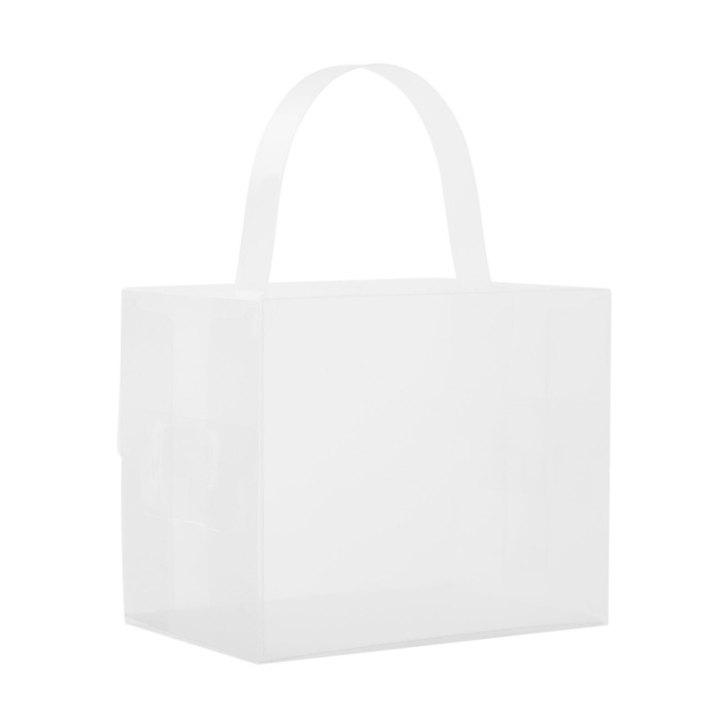 50 Pack Clear Cake Boxes With Handle 12 × 10 × 8 cm PET Cardboard Base gallery
