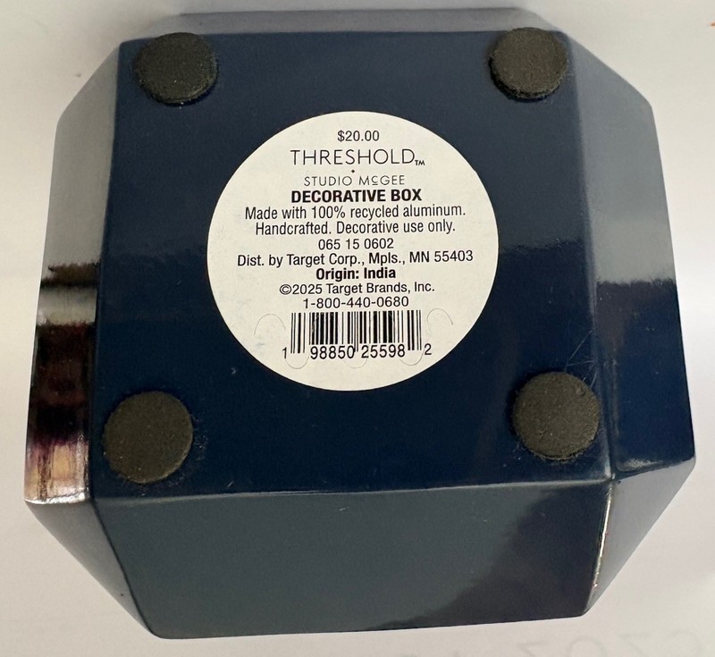 Threshold Studio McGee Navy Blue Lacquer Decorative Box gallery