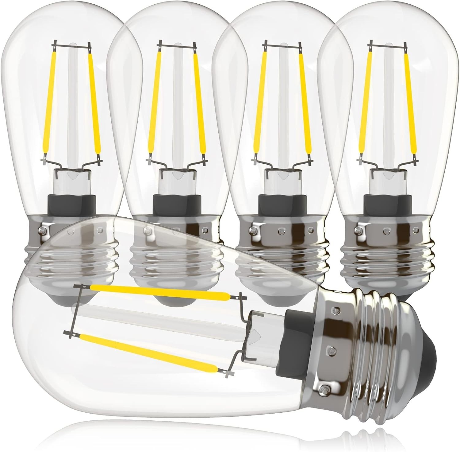 Energy-Saving 5 Pack S14 Dimmable LED Bulbs - Waterproof Outdoor Lighting gallery