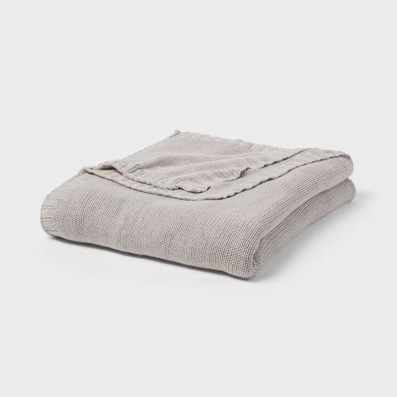 Sweater Knit Bed Blanket - Threshold gallery