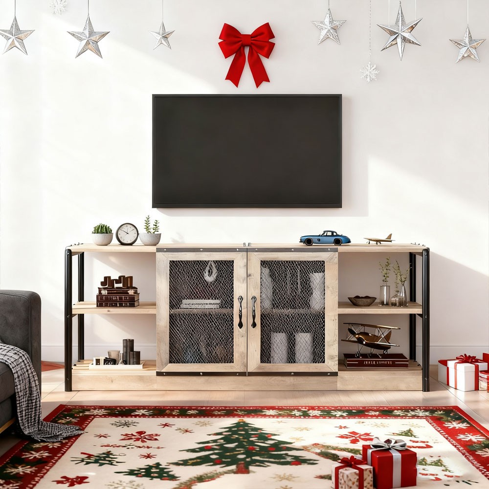 63”TV Entertainment Center TV Stand for 75 inch Media Console Furniture gallery