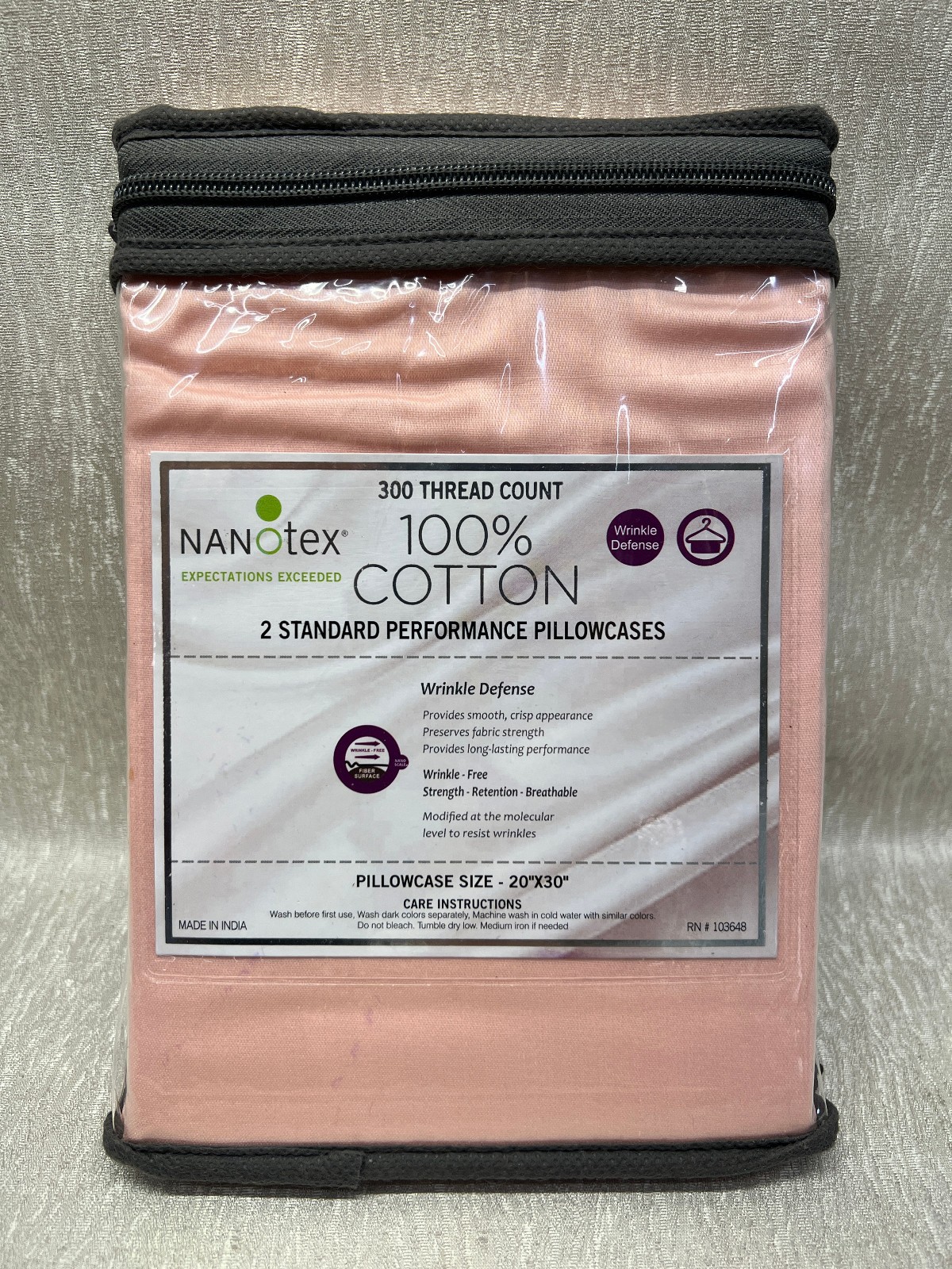NANOTEX Peach Pillowcases - 300 Thread Count, Standard Set 0f 2 Pillow Cases gallery