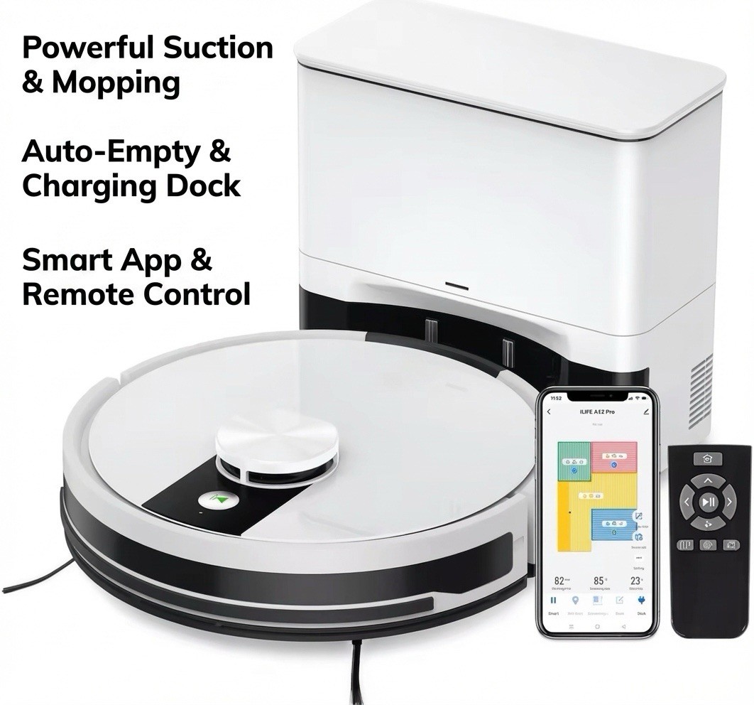 Self Empty Robot Vacuum Mop LiDAR Smart Mapping WiFi App Alexa Cleaner gallery