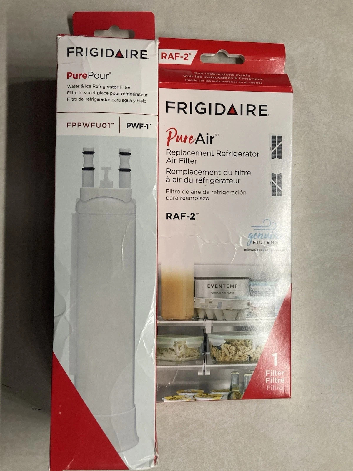 Frigidaire PurePour PWF-1 (FPPWFU01) & PureAir RAF-2 Water Air Filter Combo Kit gallery