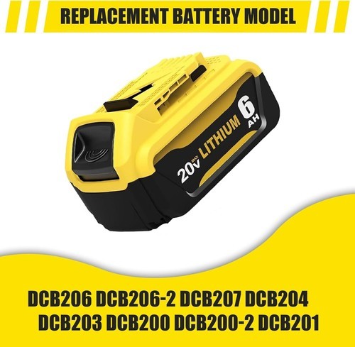6.0AH Battery For DeWalt 20V 20Volt Max DCB206 DCB205/DCB104 12V/20V/60V Charger gallery