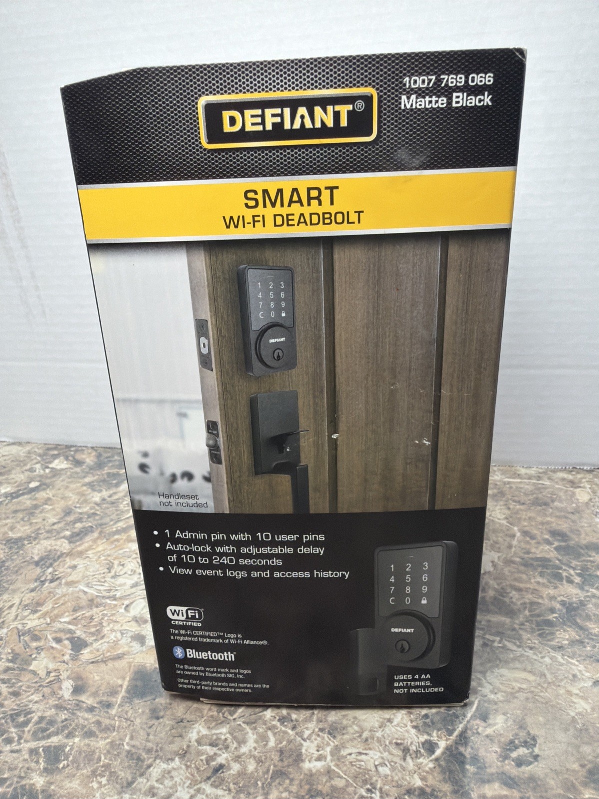 Defiant Round Matte Black Smart Wi-Fi Deadbolt Powered by Hubspace gallery