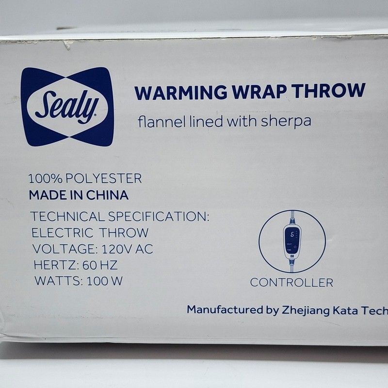 Sealy Warming Wrap Electric Heated Throw Blanket Sherpa Fleece Pink 50" x 60" gallery