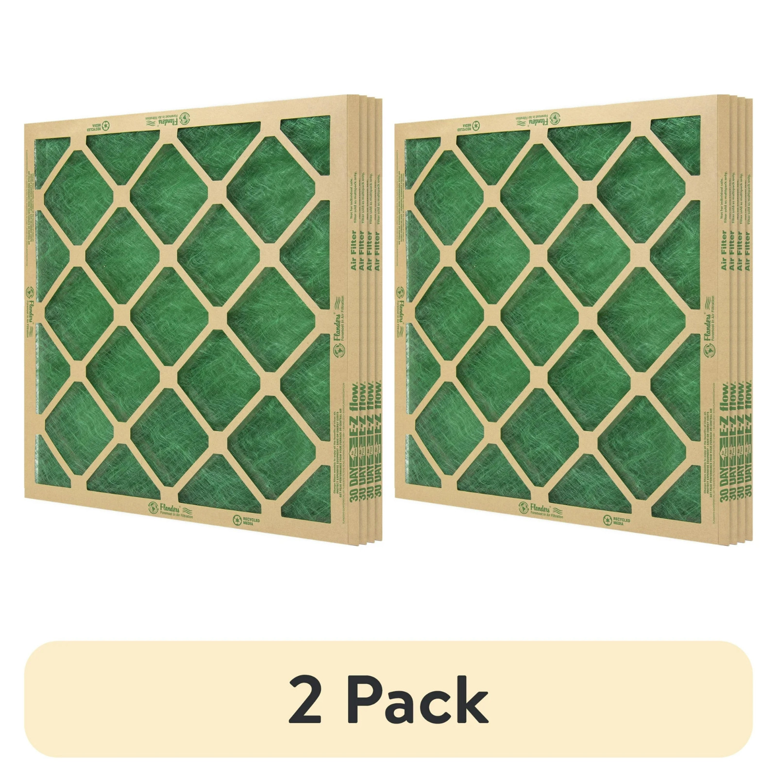 (8 Pack) Flanders Precisionaire Nested Glass Air Filter - 20" x 20" x 1", Green gallery