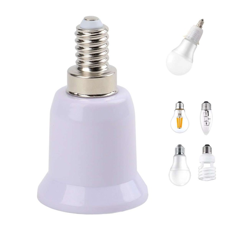 10pc E12 to E26/E27 Light Bulb Socket Adapter Standard Base Chandelier Converter gallery