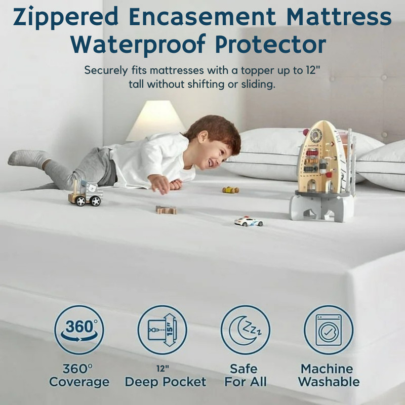 Ultimate Bed Bug Blocker Zippered Mattress Encasement Waterproof Mattress Cover gallery