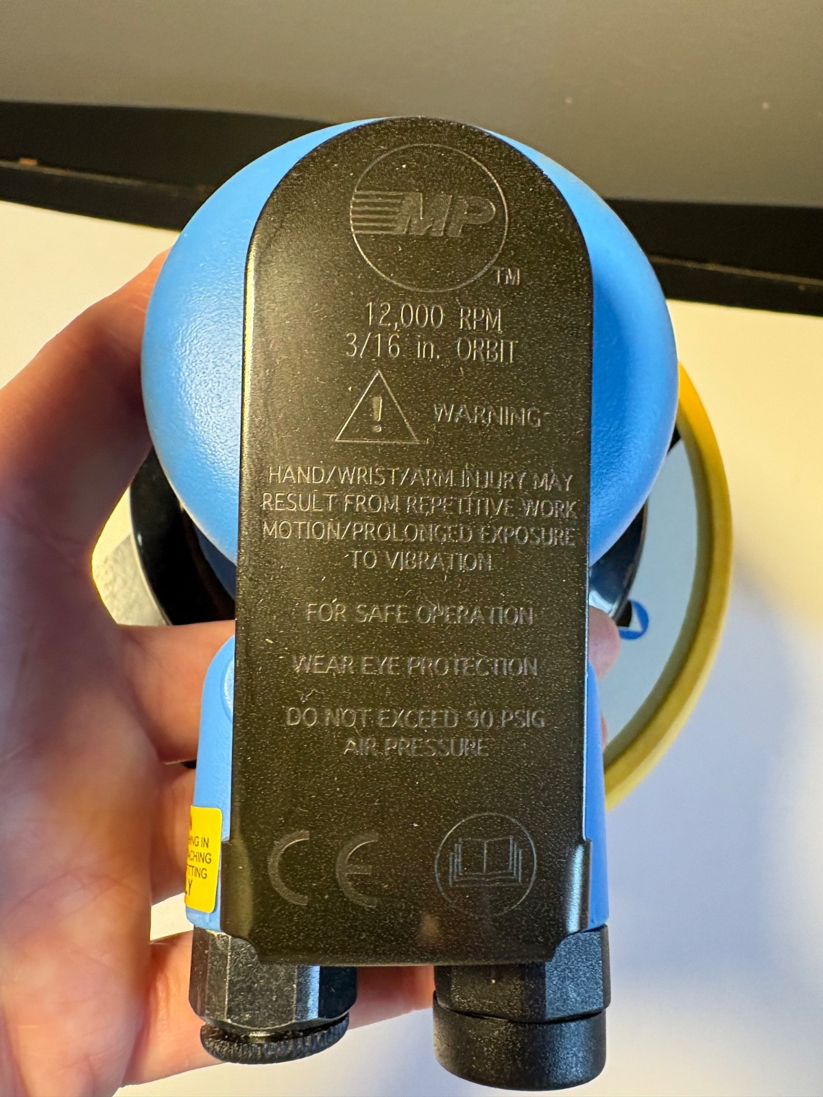 NEW- Master Power Random Round (MP 4400-06) 6in Orbital Sander. 6in H & L Pad gallery