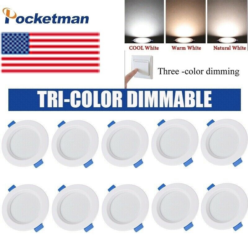 10Pcs Dimmable LED Downlight 7W Recessed Ceiling Panel Light Spotlight AC85-265V gallery