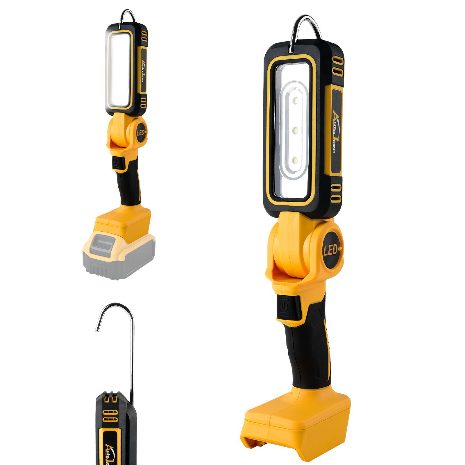 3000LM LED Work Light for Dewalt 20V Battery Car Repair Powered Flashlight 30W gallery