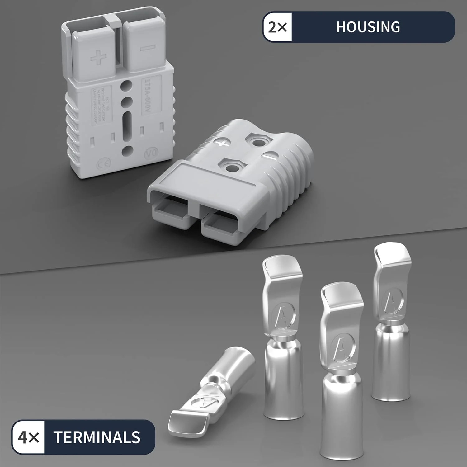 175Amp Battery Quick Connect/Disconnect Connector, 600V 1/0AWG Battery Cable Con gallery