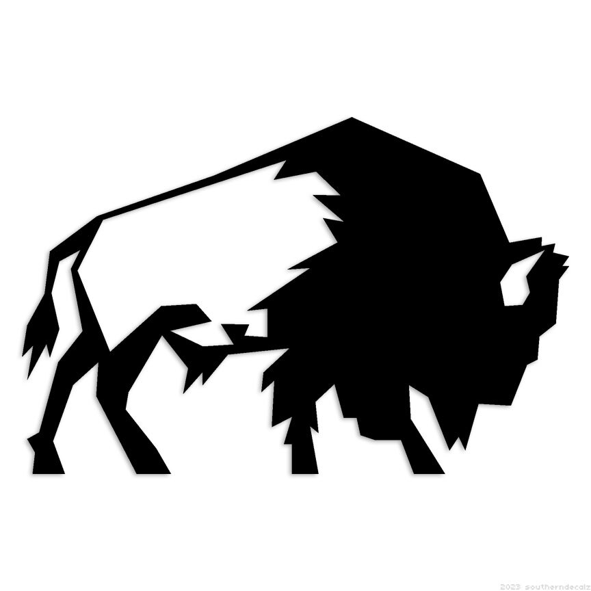 Bison Buffalo - Decal Sticker - Multiple Colors & Sizes - ebn6898 gallery