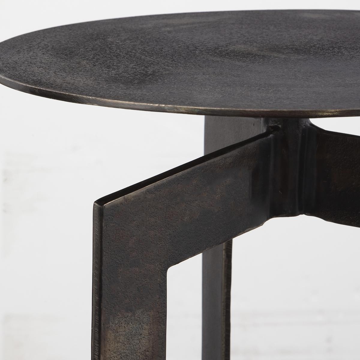 Uttermost 22995 Deltoid End or Side Table Gunmetal With Bronze Oxidation Accents gallery