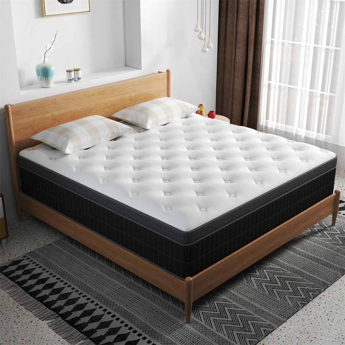 10"12"14" Memory Foam Spring Hybrid Mattress in A Box Twin Full Queen King Size gallery