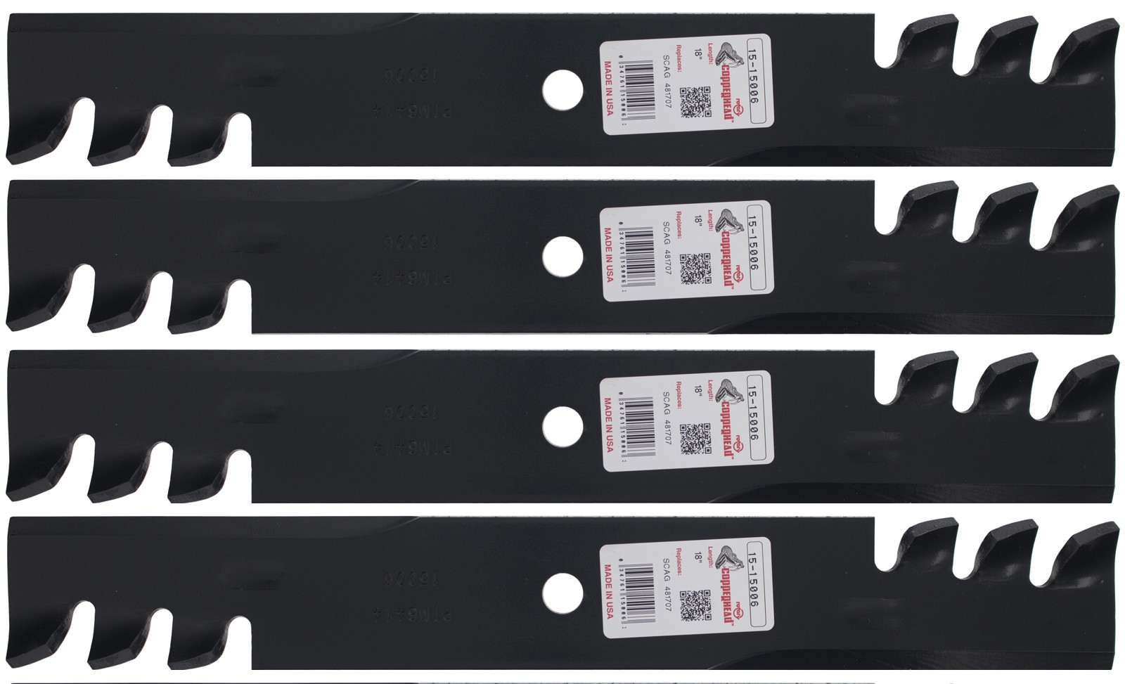 4 Rotary® Blades Mulching High Lift for Encore® 363046 363291 36" 52" Deck gallery
