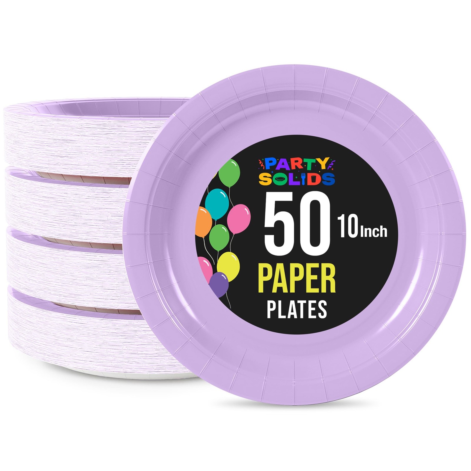Party Solids Exquisite Lavander Paper Plates Disposable Heavy Duty 10 Inch La... gallery