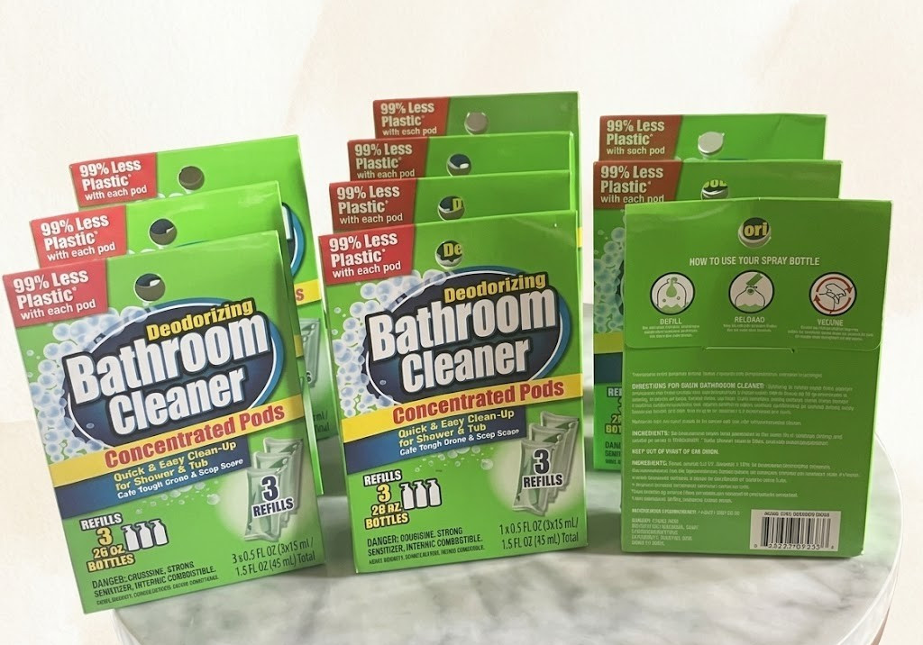 10 Deodorizing Bathroom Cleaner Concentrated Pods with 3 Refills gallery