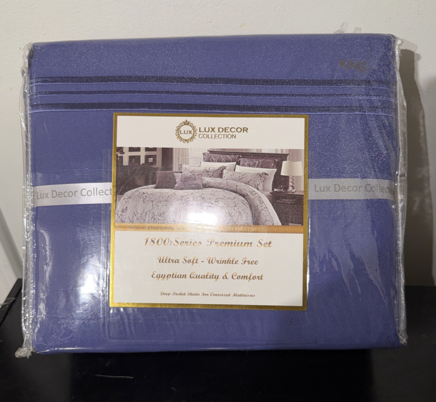 Lux Decor Collection Microfiber 6 PcsBed Sheet Set - Navy Blue gallery